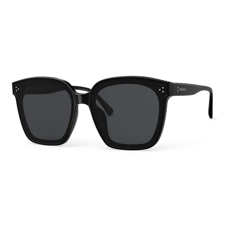 PARZIN EMS Square Sunglasses Unisex Black
