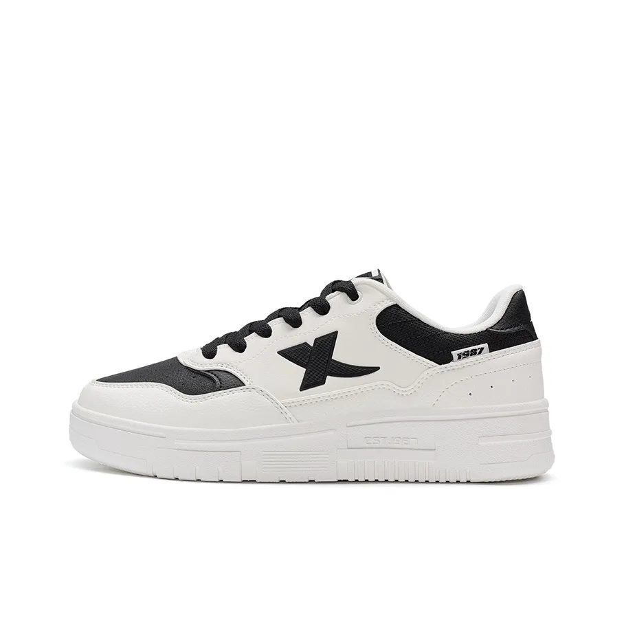 XTEP Air Force 1 2,0 Износостойкий и Легкий Низкий Топ Скейтборд Кроссовки Мужские Белый Черный