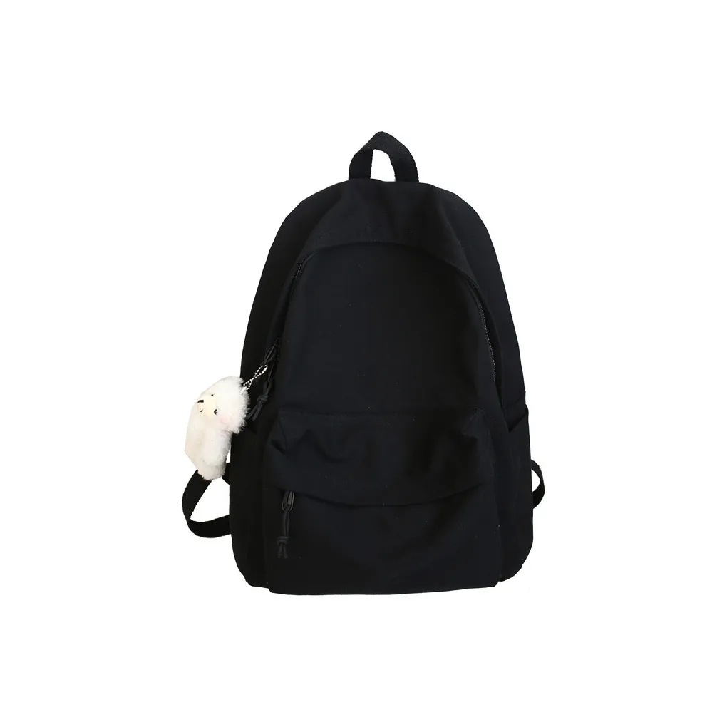 Techson Canvas Backpack Regular Men's Black White Blue