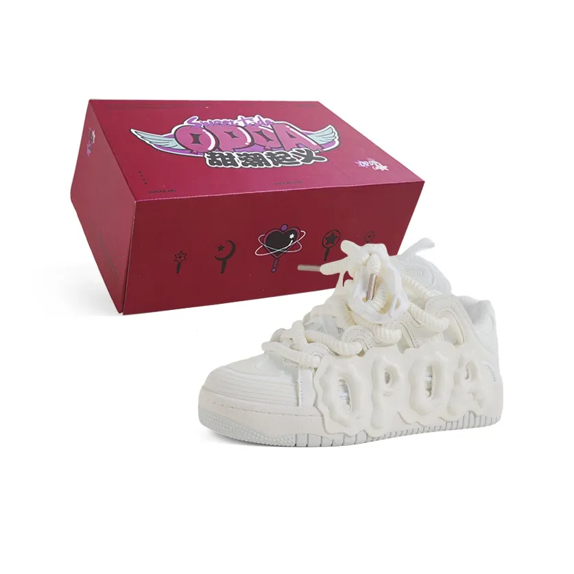 OPOA Skateboard Shoes Unisex Low-Top White