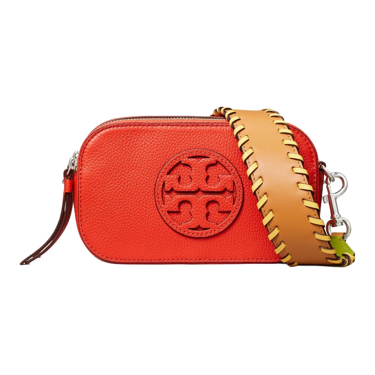 TORY BURCH Miller GRAIN LEATHER Сумка через плечо Сумка на плечо Мини Женская POPPY Красный