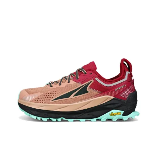 Altra Olympus 5 Беговые кроссовки Низкие Красно-коричневые Синие Женские