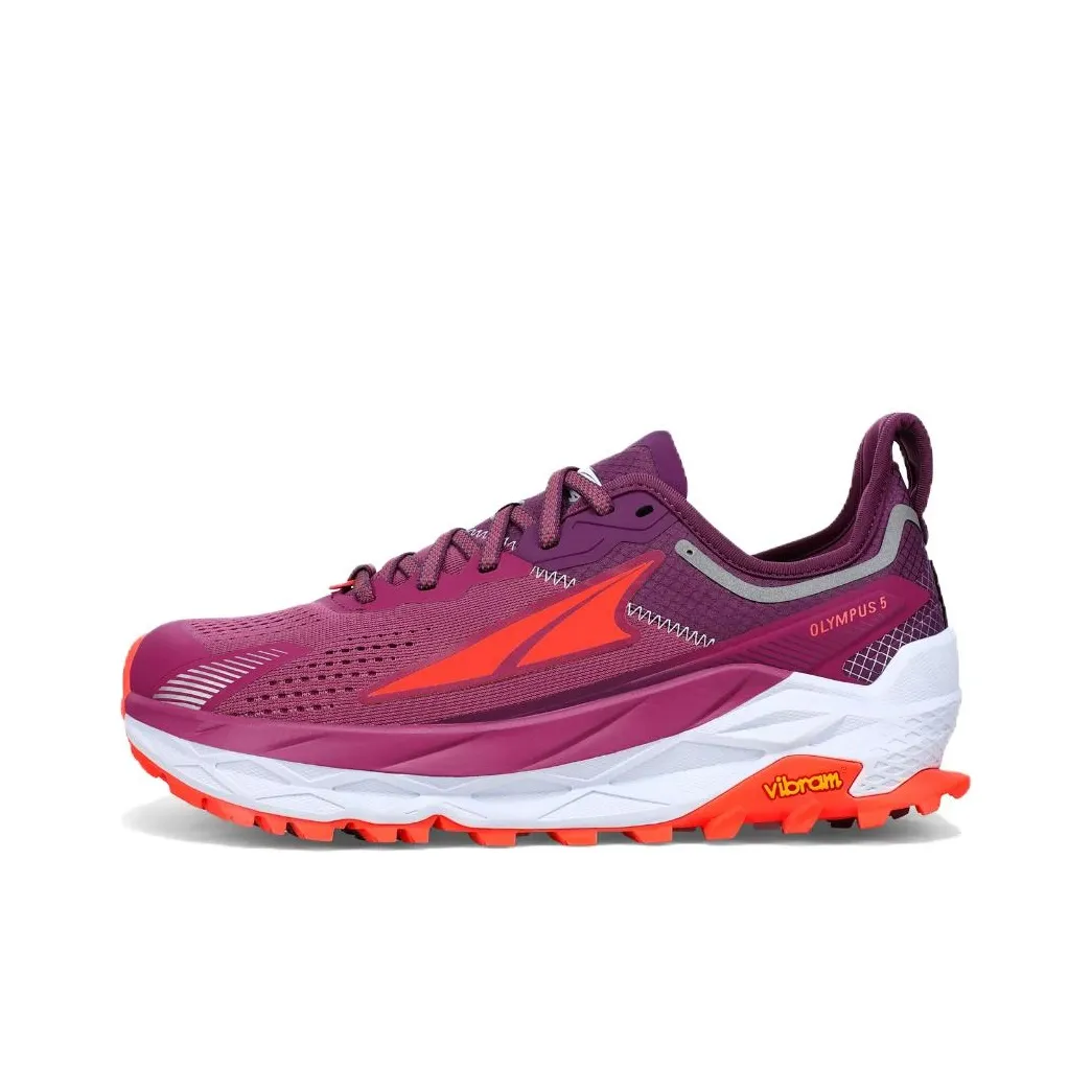 Altra Olympus 5 Cushioning Anti Slip And Wear Resistant Low Top Running Shoes Women's Purple Orange White