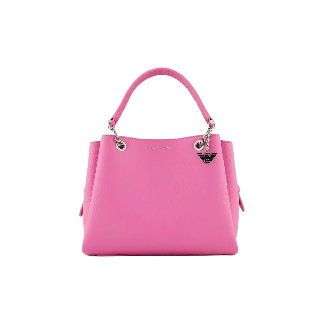 EMPORIO ARMANI PVC Polyvinyl Chloride Tote Bag, Shopping Bag, Shoulder Bag, Handbag Trumpets Women's Pink
