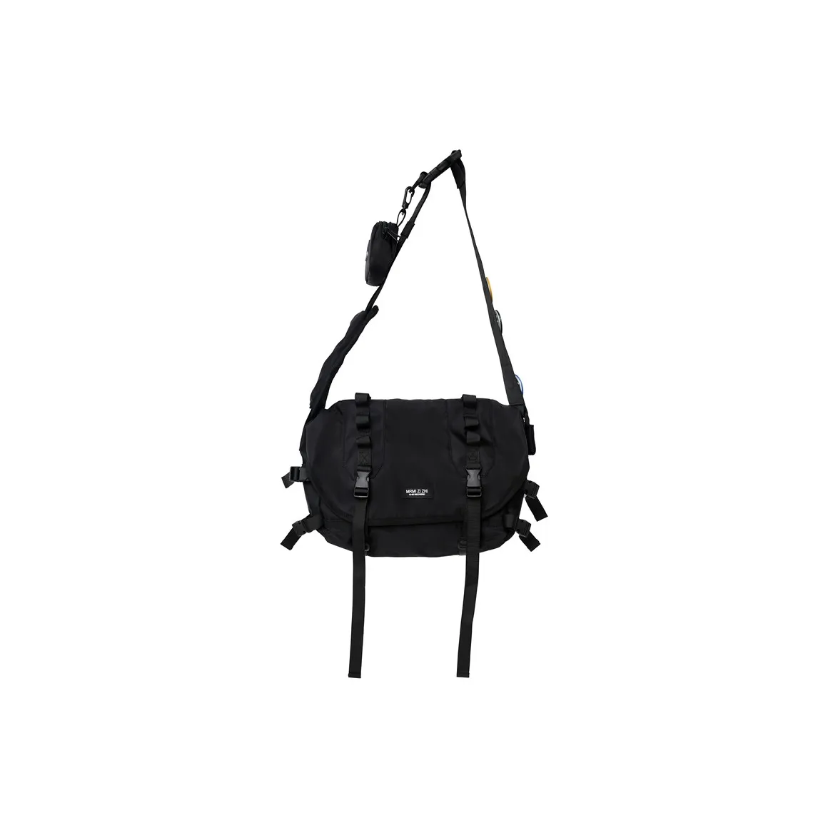 Travel Nylon Crossbody Bag Regular Unisex Black