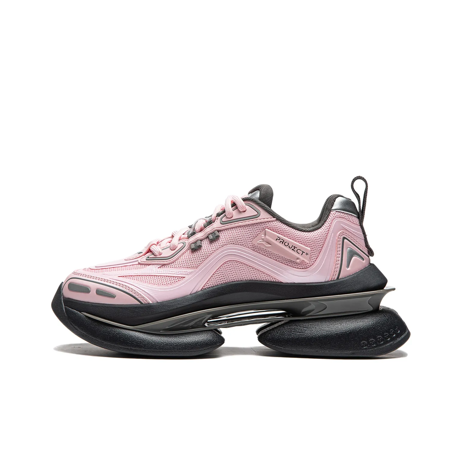 LiNing Project* Ethereal Space Cushioning Wear-Resistant Low-Top Casual Shoes Women's Profit Pink