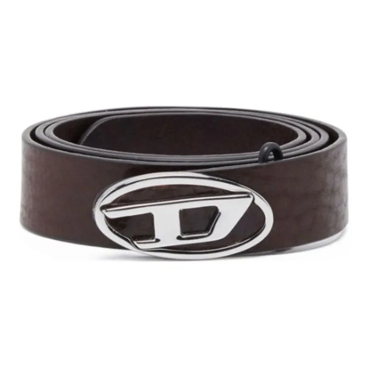 DIESEL Телячья кожа Кожаные ремни Мужской Коричневый