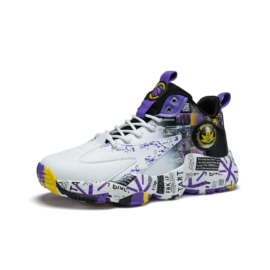 DEVIL AND ANGEL Cushioning Anti-Slip And Wear-Resistant Low-Top Vintage Basketball Shoes Unisex