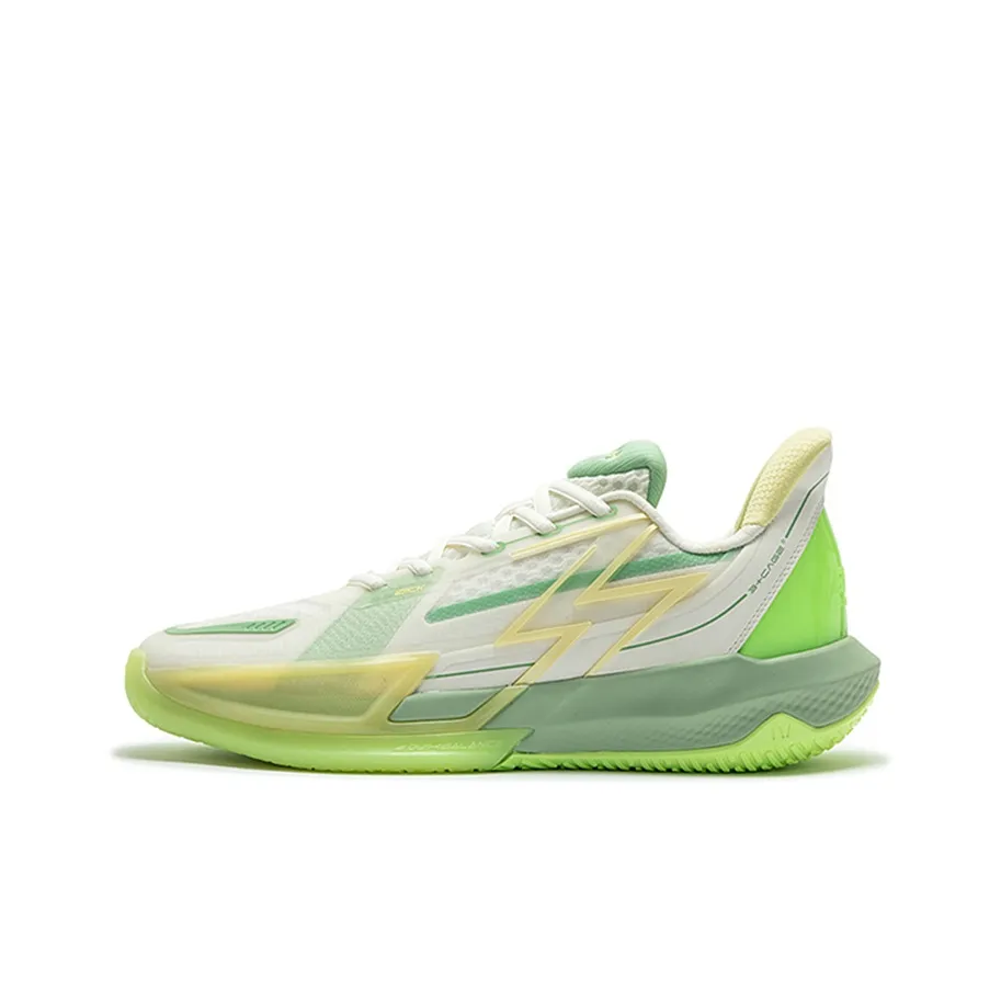 361° Big3 4.0 QUICK Mojito Cushioning Anti Slip Wear Resistant Breathability Low Top Basketball Shoes Men's White Green