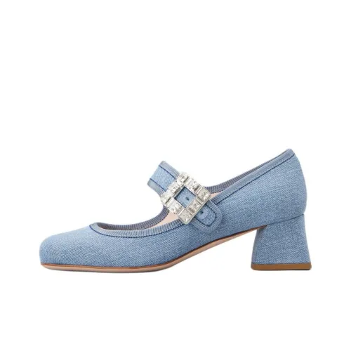 Roger Vivier Туфли Мэри Джейн Синие Женские