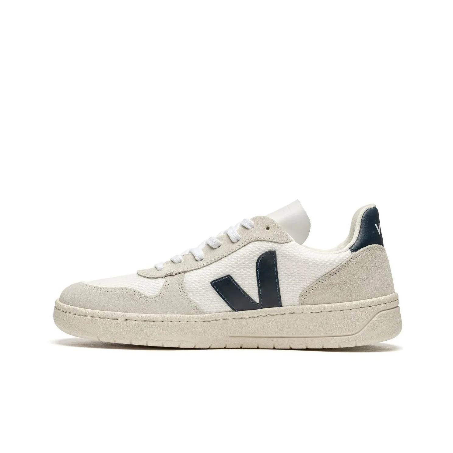 VEJA V 10 Panelled Low Top 'White Beige Black'