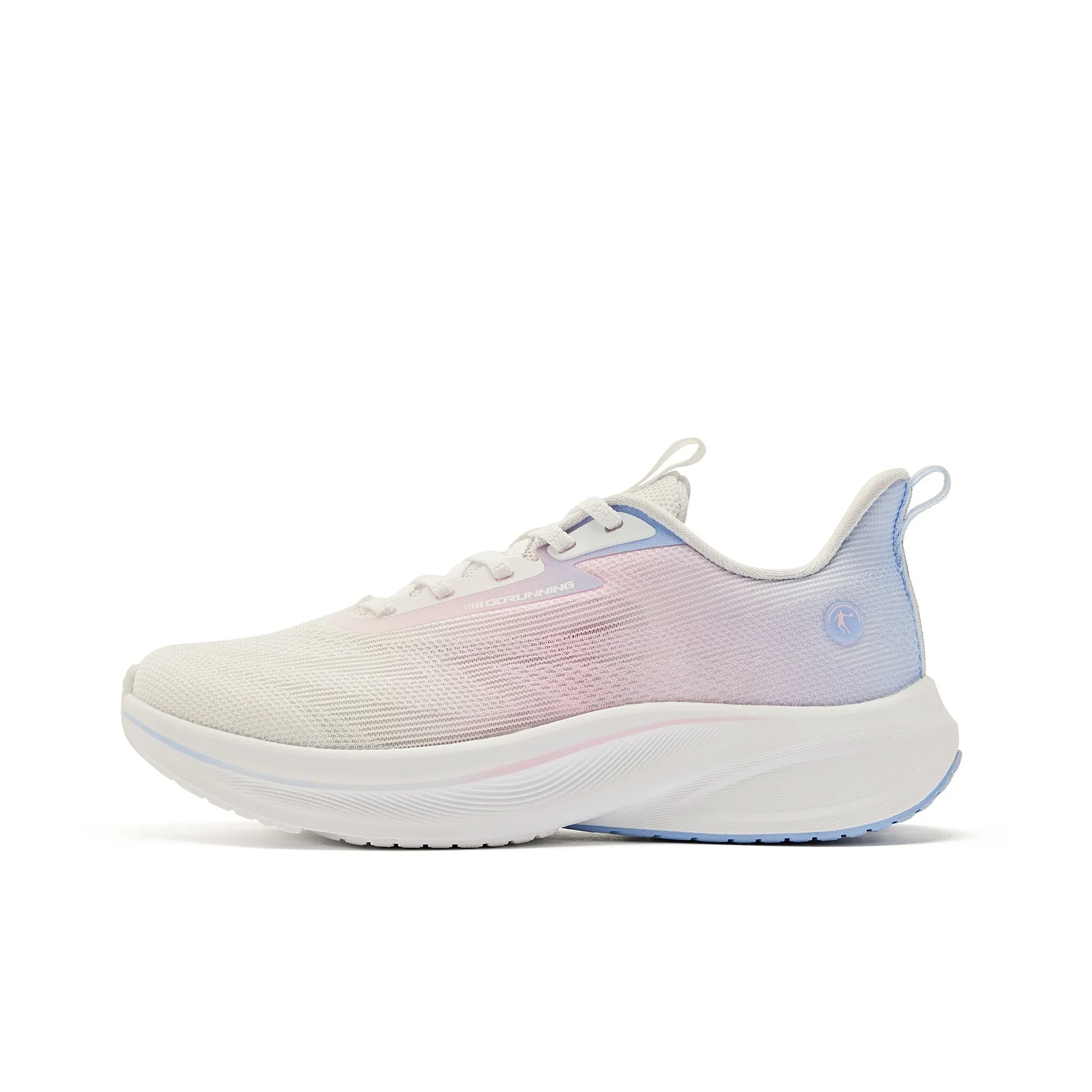QIAODAN Light Speed 4.0 Breathable And Lightweight Low Top Sprint Running Shoes Women's White Blue
