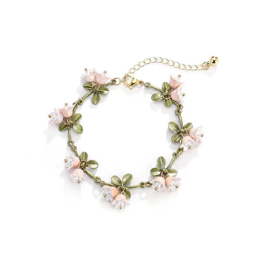 Clect Faux Pearl Bracelets Women's Green/White