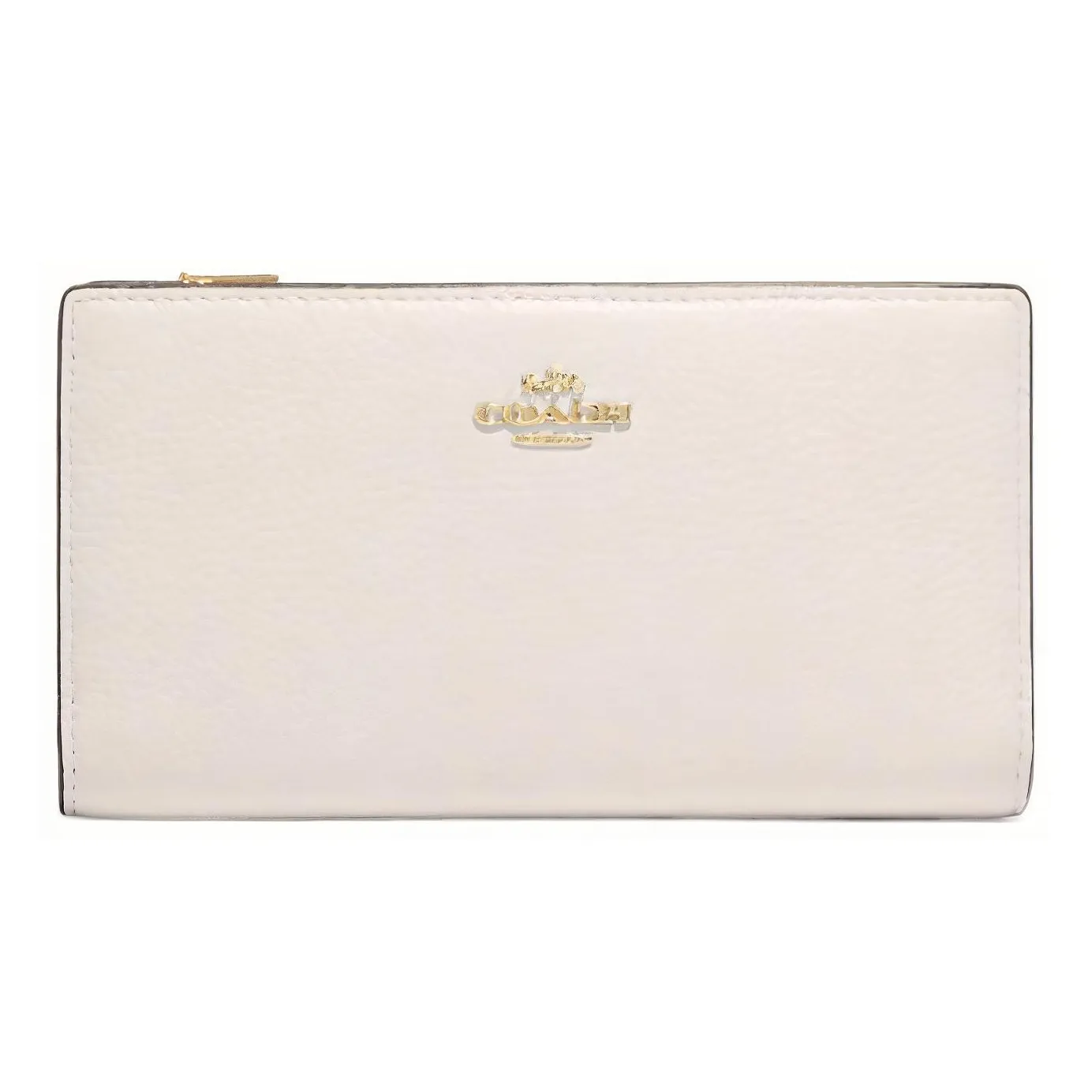 COACH Slim Wallet Leather Clutches Wallets Small Size Women's White