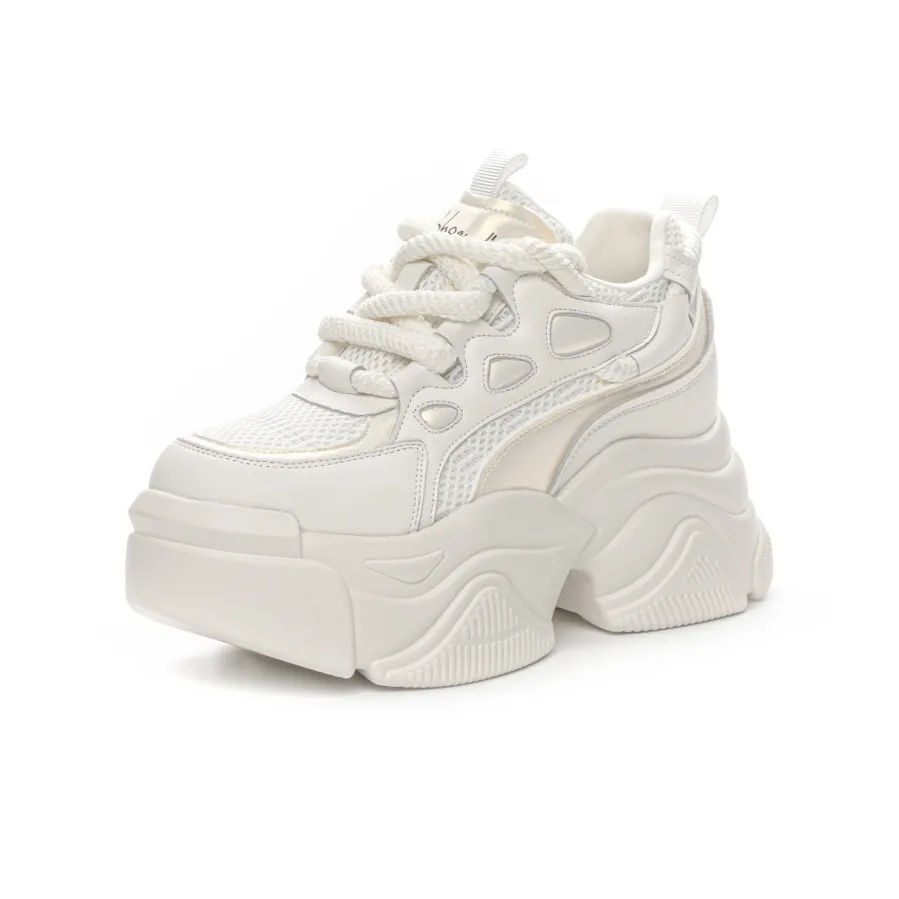 Shoe Cabinet Floral Language Anti Slip Wear Resistant Puma Height Increasing Low Top Chunky Sneakers Women's