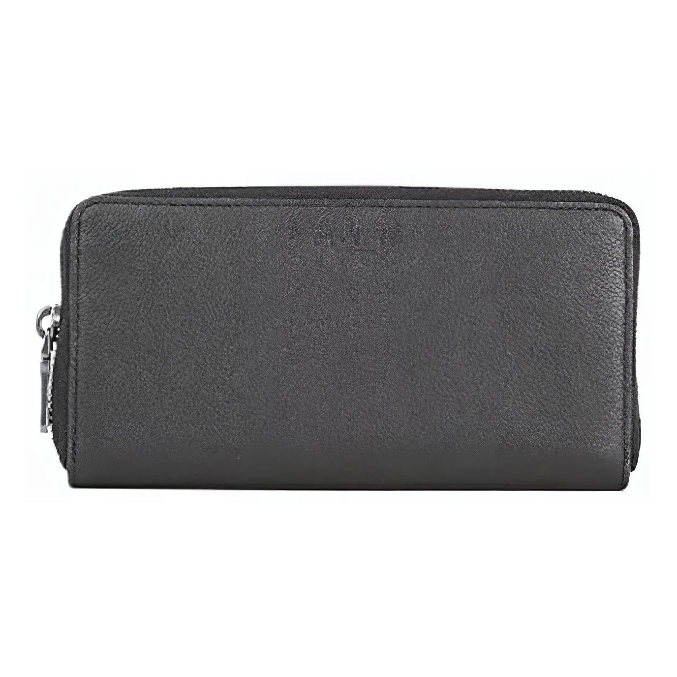 COACH Cow Leather Clutch Wallet Trumpets Men's Black