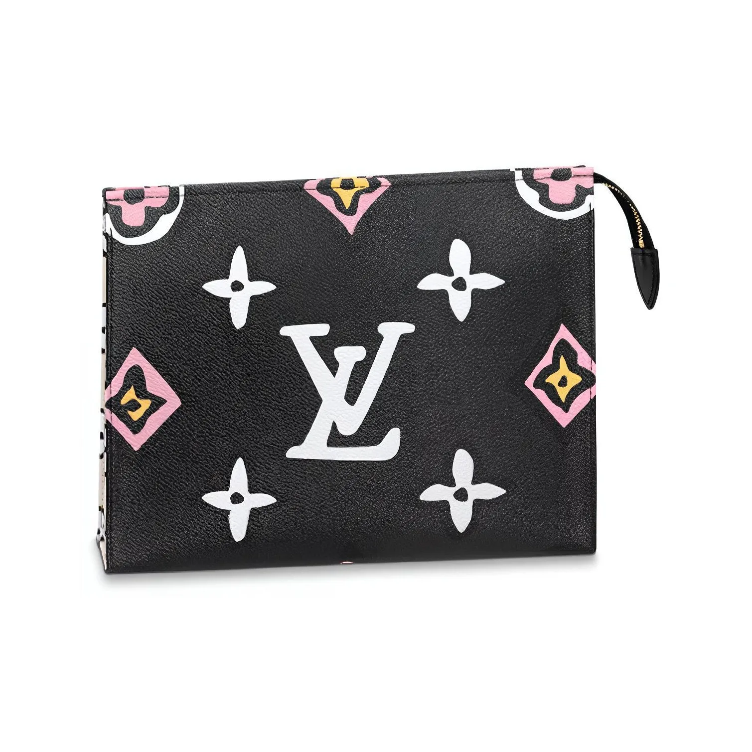 LOUIS VUITTON Canvas Toiletry Bag Clutch Regular Women's Black