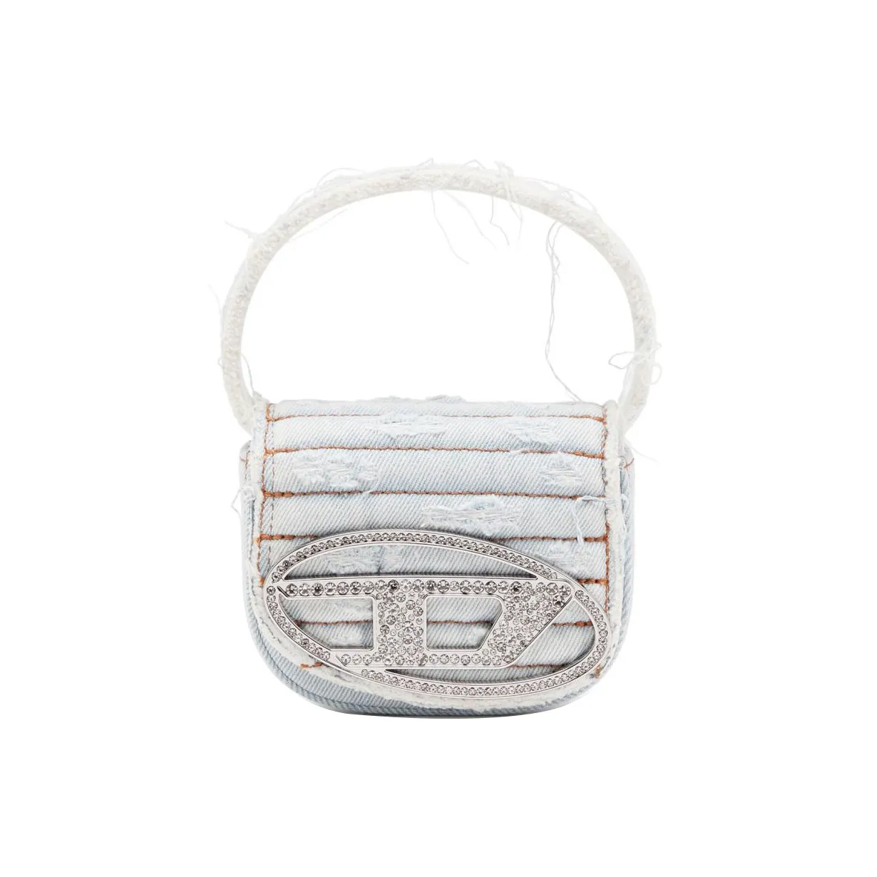 DIESEL 1DR XS-Iconic Embellished Denim Mini Crossbody Bag