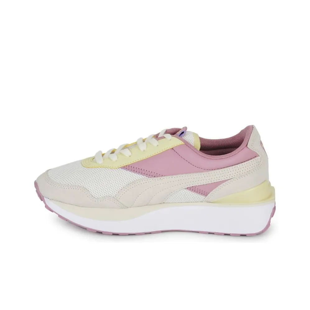 PUMA Cruise Rider Trainer Low Top Casual Shoes Women's White Pink