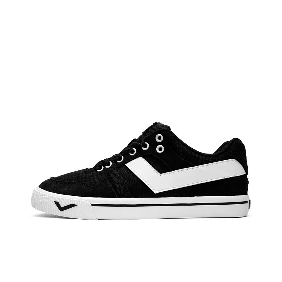 PONY Atop Покрытие Устойчивое к истиранию Низкий Топ Скейтборд Кроссовки Унисекс Черный