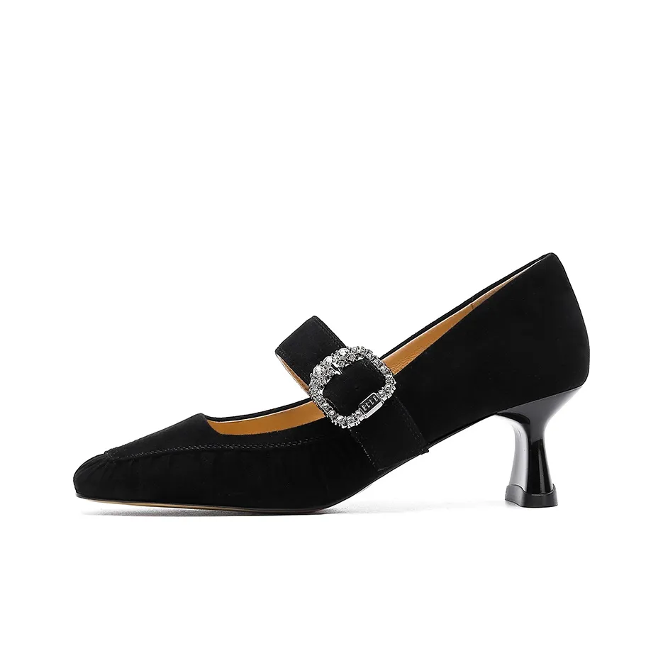 ELLE Грубый каблук Туфли Мэри Джейн 4CM Женские