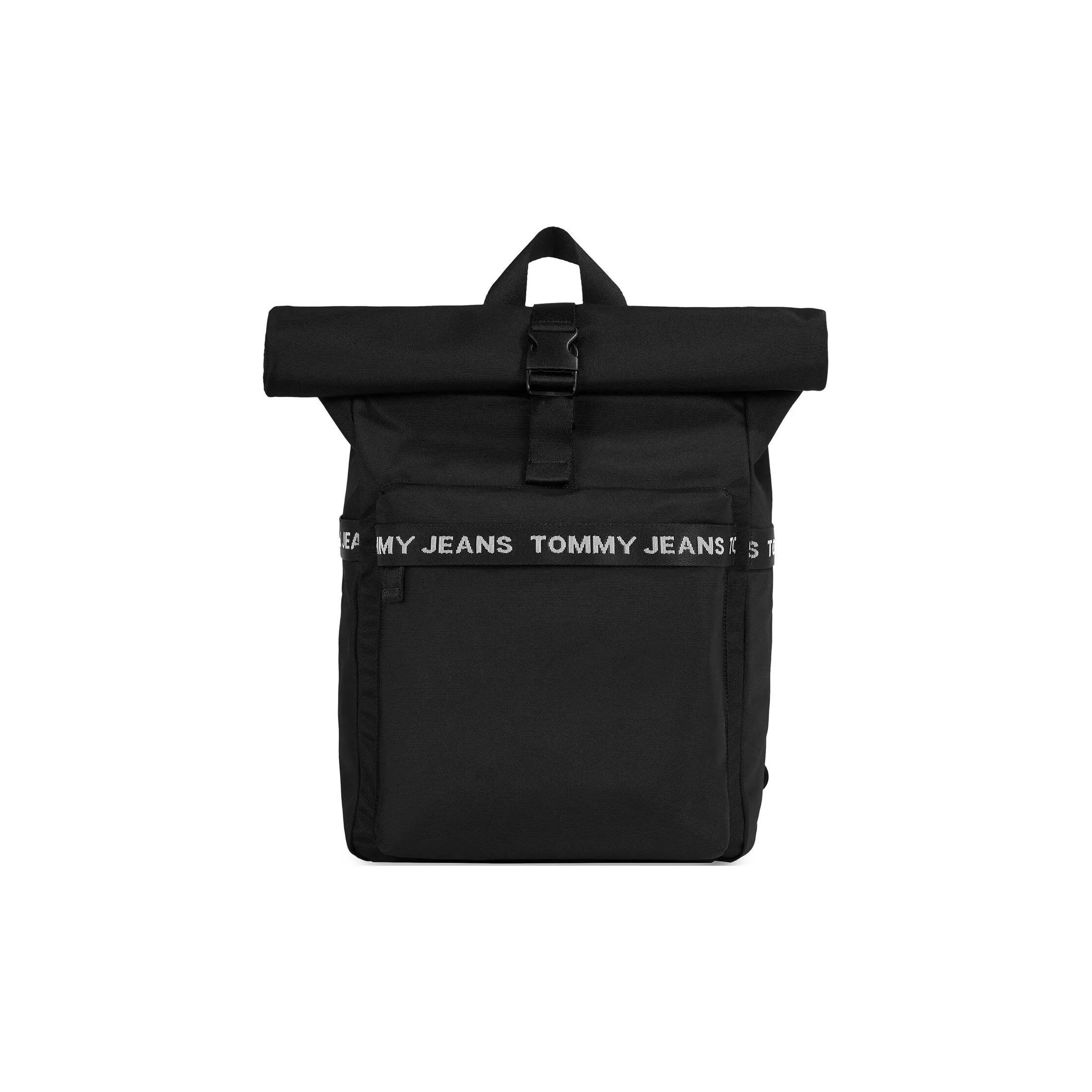 Tommy Hilfiger Fabric Backpack, Large Size, Women's, Black Tubas Men's Black