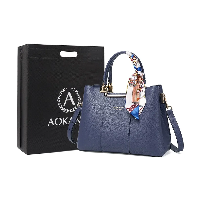 AOKANG Cow Leather Tote Mom Bag, Shoulder Bag, Crossbody Bag, Commuter Bag, Handbag Tubas Women's