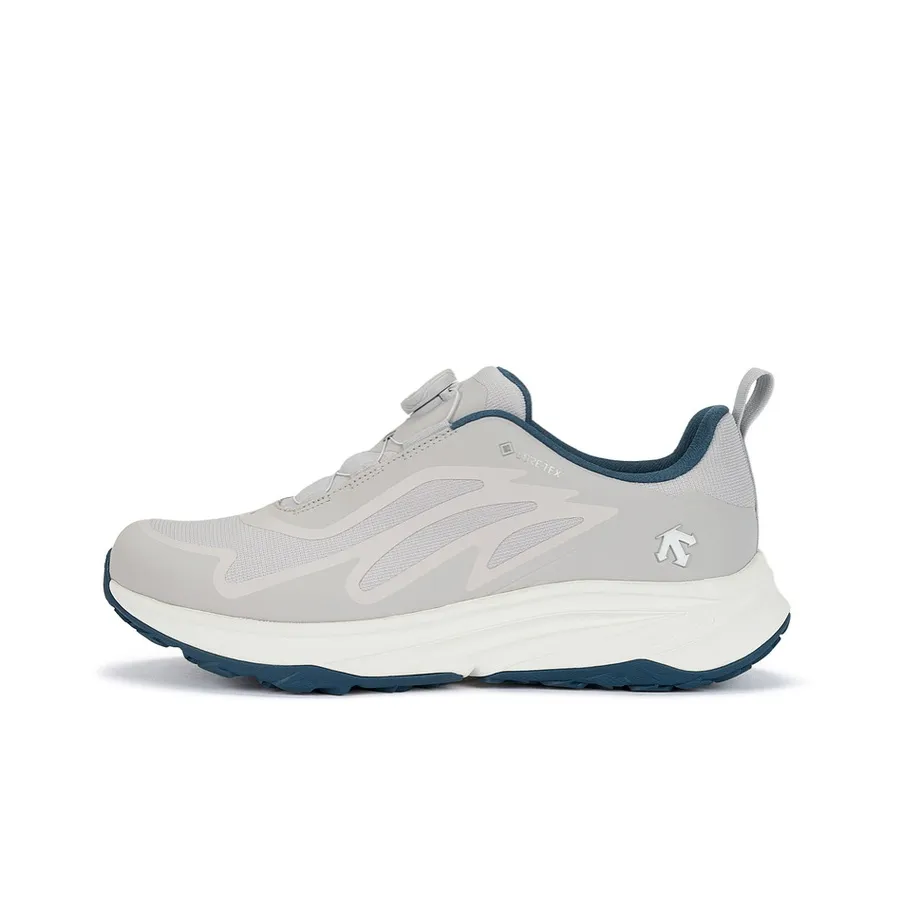 DESCENTE RUNNING Cushioned Slip Resistant Low Top Carbon Plate Sprint Running Shoes Men's Light Gray