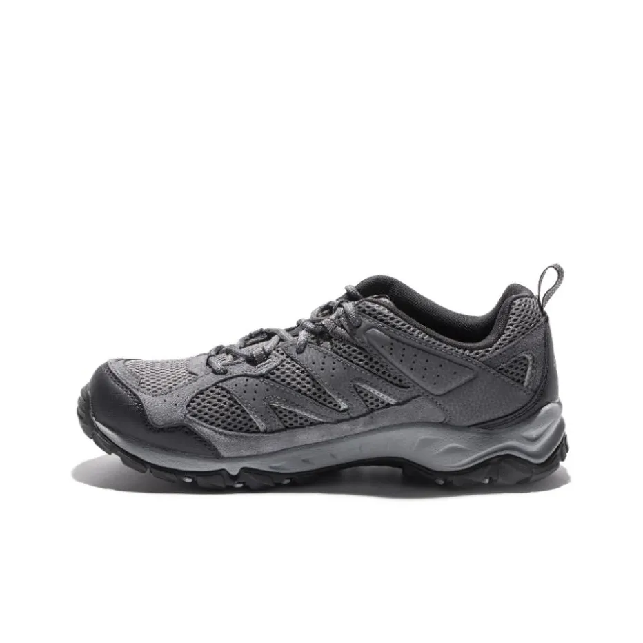 Columbia Cushioning, Wear Resistant Low Top Hiking Shoes Men's Black Gray