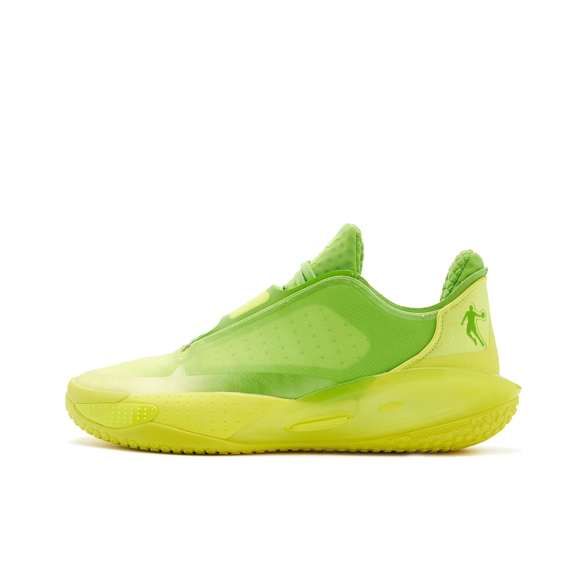 QIAODAN Sharp Edge RISE1.5 Basketball Shoes Men's Low Top Bright Yellow Neon Green