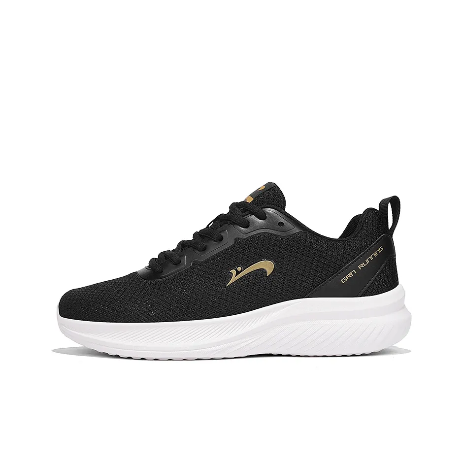K-bird Breathable Lightweight Rebound Low-Top Running Shoes Men's Black Gold