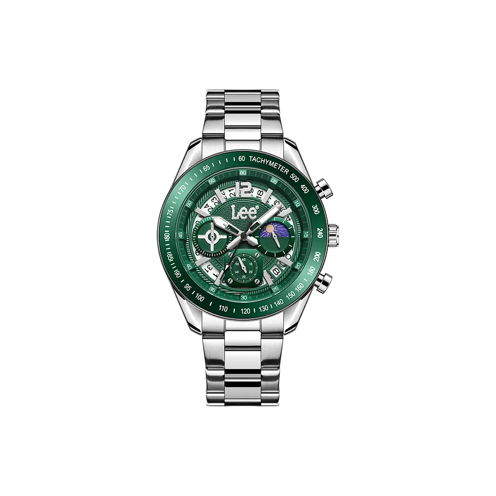 Lee Watch Кварцевый механизм Стальной ремешок Черный циферблат Унисекс День Святого Валентина День отца Праздник Классическая коробка Подарок