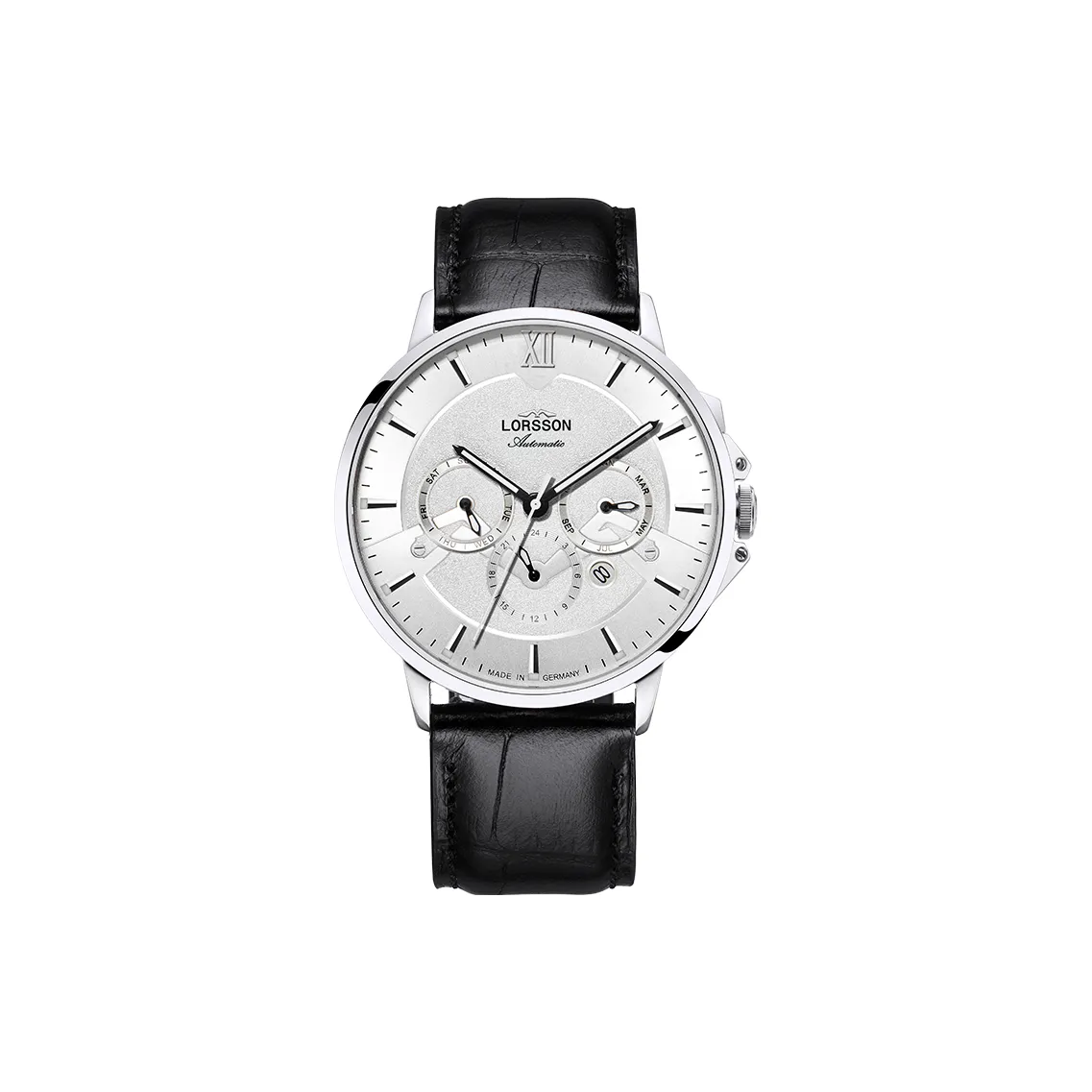 LORSSON Automatic Mechanical Movement Men's Watches Watch White Dial Stainless Steel Watch Case LC3117L7A1
