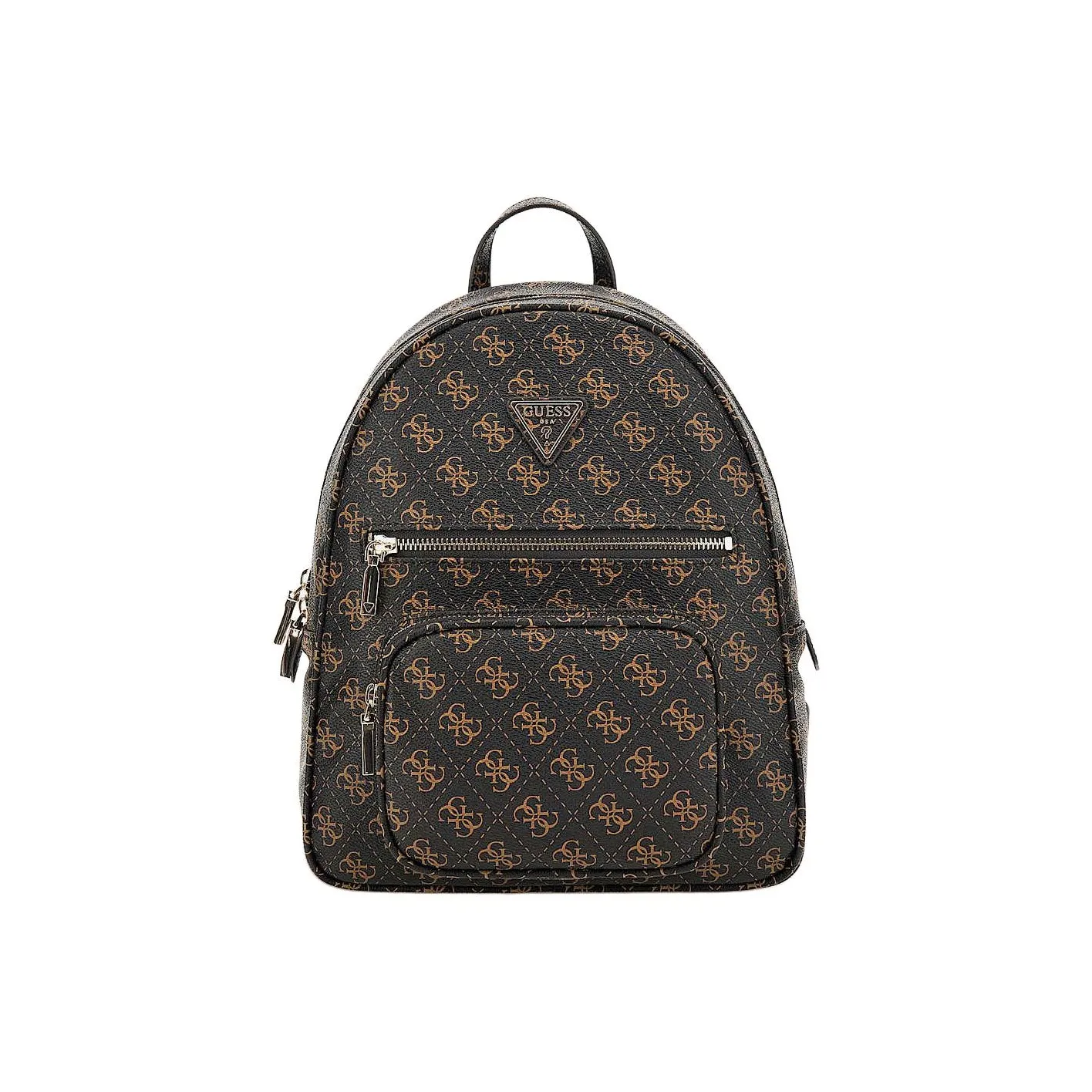 GUESS Polyurethane With Polyethylene Backpack Regular Women's Brown & Multicolor