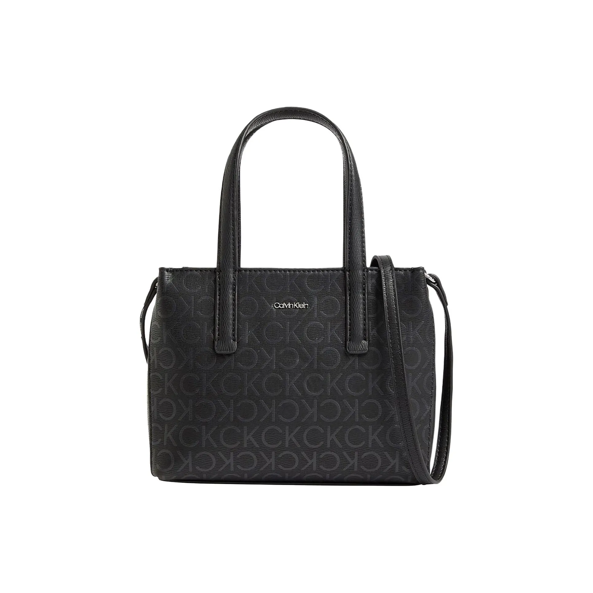 CALVIN KLEIN Polyester Blend With Polyurethane Shoulder Bag Crossbody Bag Handbag Small Size Women's Black