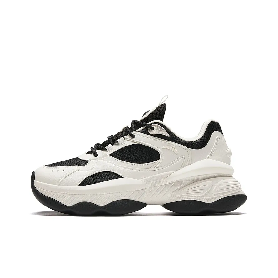 ANTA Орехи визуально увеличивает рост Низкий Топ Повседневный Женские Белый Черный