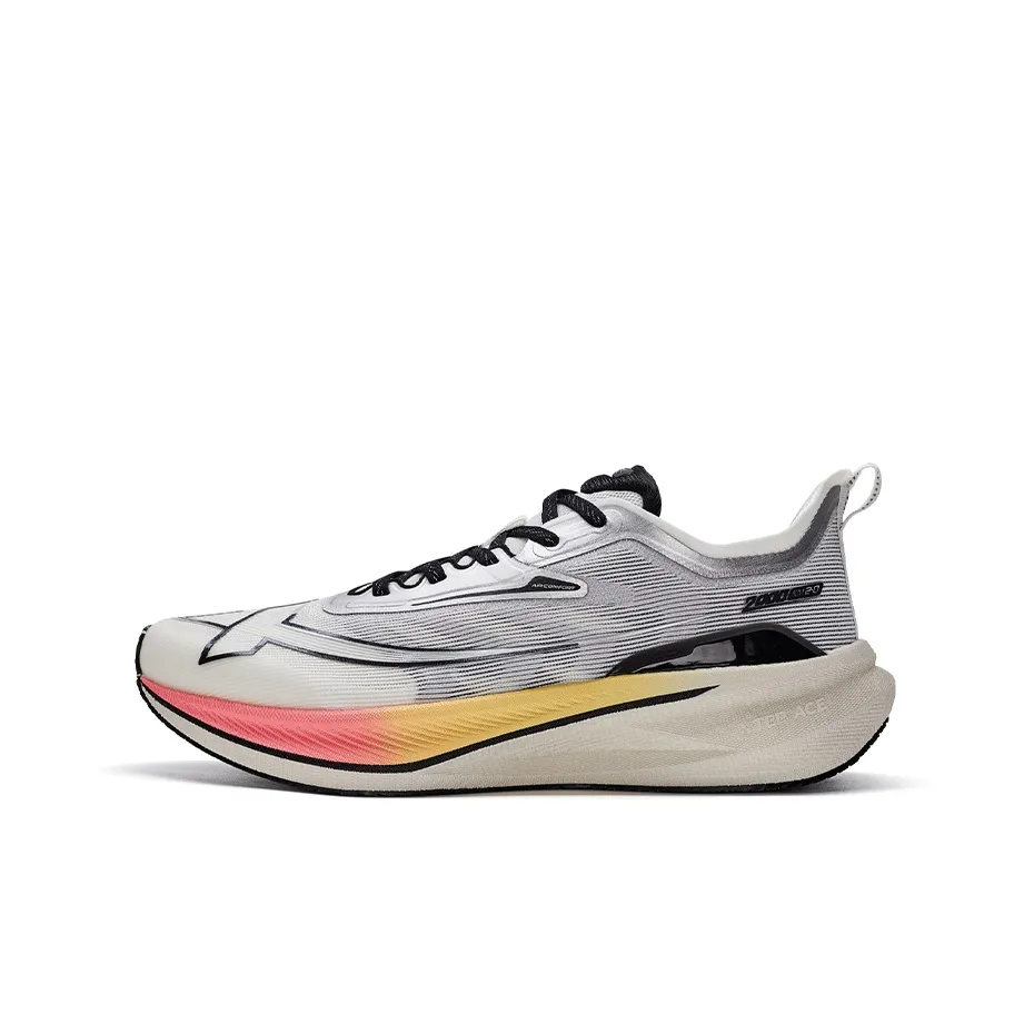 XTEP Two Thousand Kilometers 2.0 Cushioning Wear Resistant Low Top Running Shoes Men's Sail White/Silver