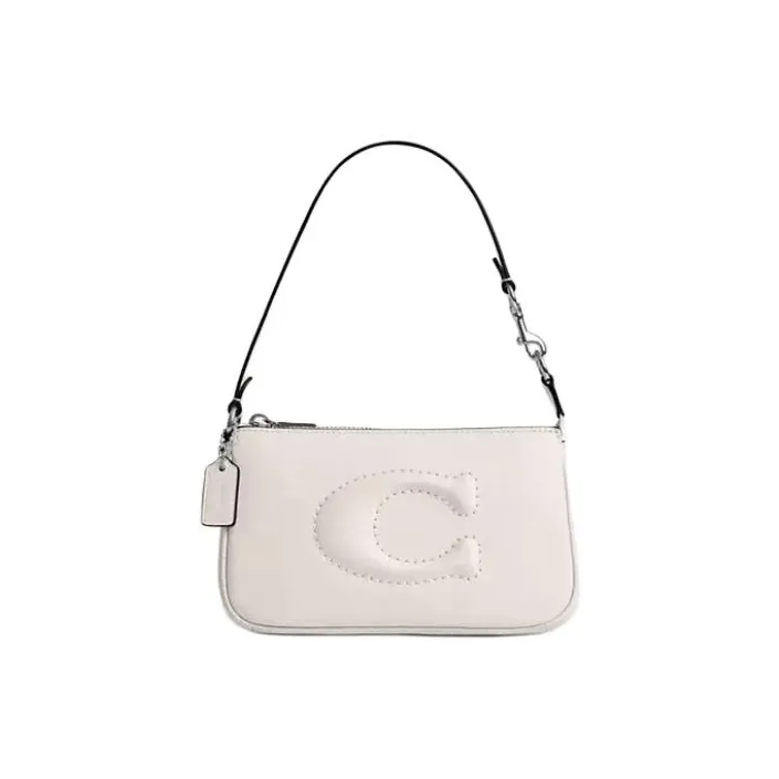 COACH Nolita Smooth Leather One Shoulder Handbags Small Size Women's White