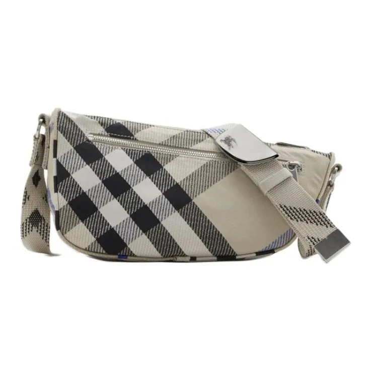 Burberry Polyester With Cotton Messenger Bag, Shoulder Bag, Crossbody Bag Trumpets Men's Lichen