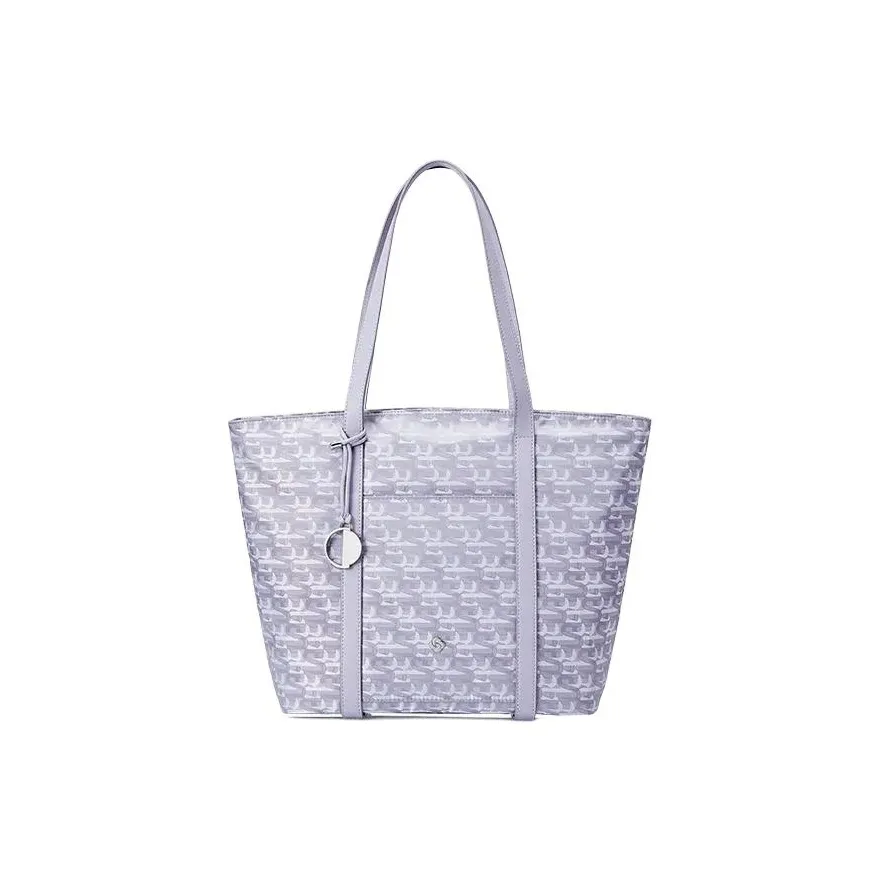 SAMSONITE LIBRA 2.0 Jacquard Fabric Tote Bag, Shopping Bag, Shoulder Bag, Handbag Women's Purple Print