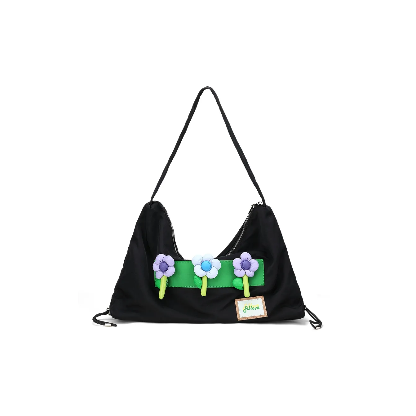 Fillove Fabric Crossbody Bags Shoulder Bags Regular Women's Black/Beige
