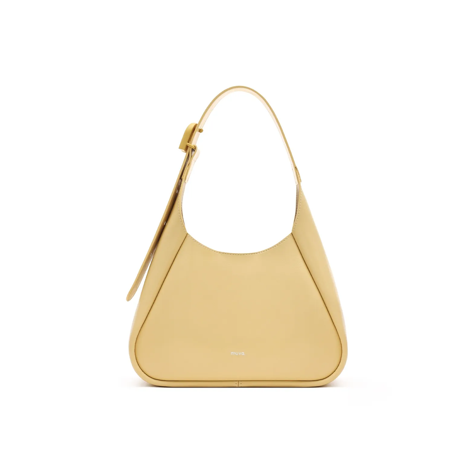 MUVA Коровья кожа Подмышечная маленькая сумка с магнитной застежкой Женская Кремовый Молочный белый Сумеречный черный