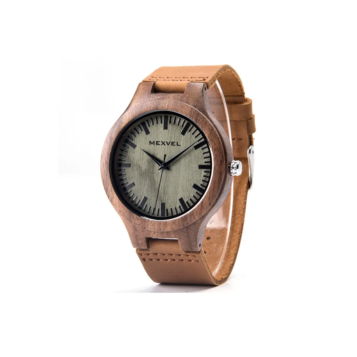 MEXVEL Кварцевый механизм Мужские часы 43mm*43mm*11mm Черный