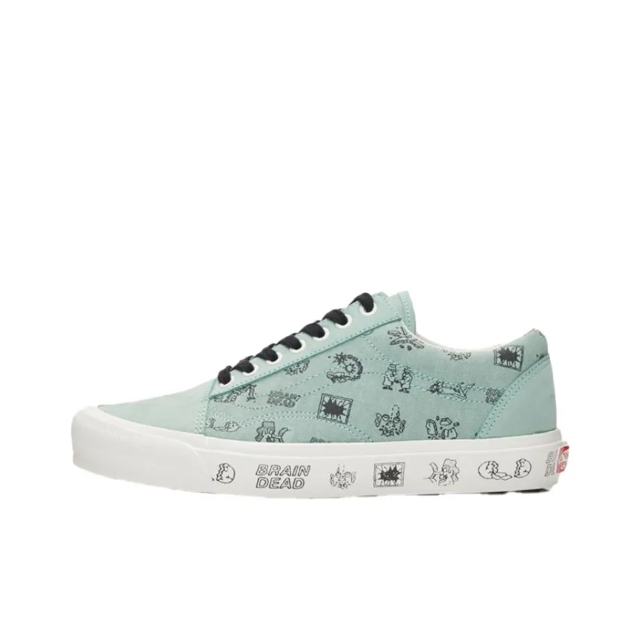 Brain Dead co-brand x VANS Old Skool Collection Vault L Low Топ Скейтборд Кроссовки Унисекс Мятно-зеленый