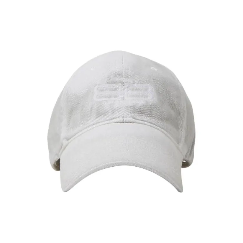 Balenciaga Cotton Baseball Caps Men's Gray White