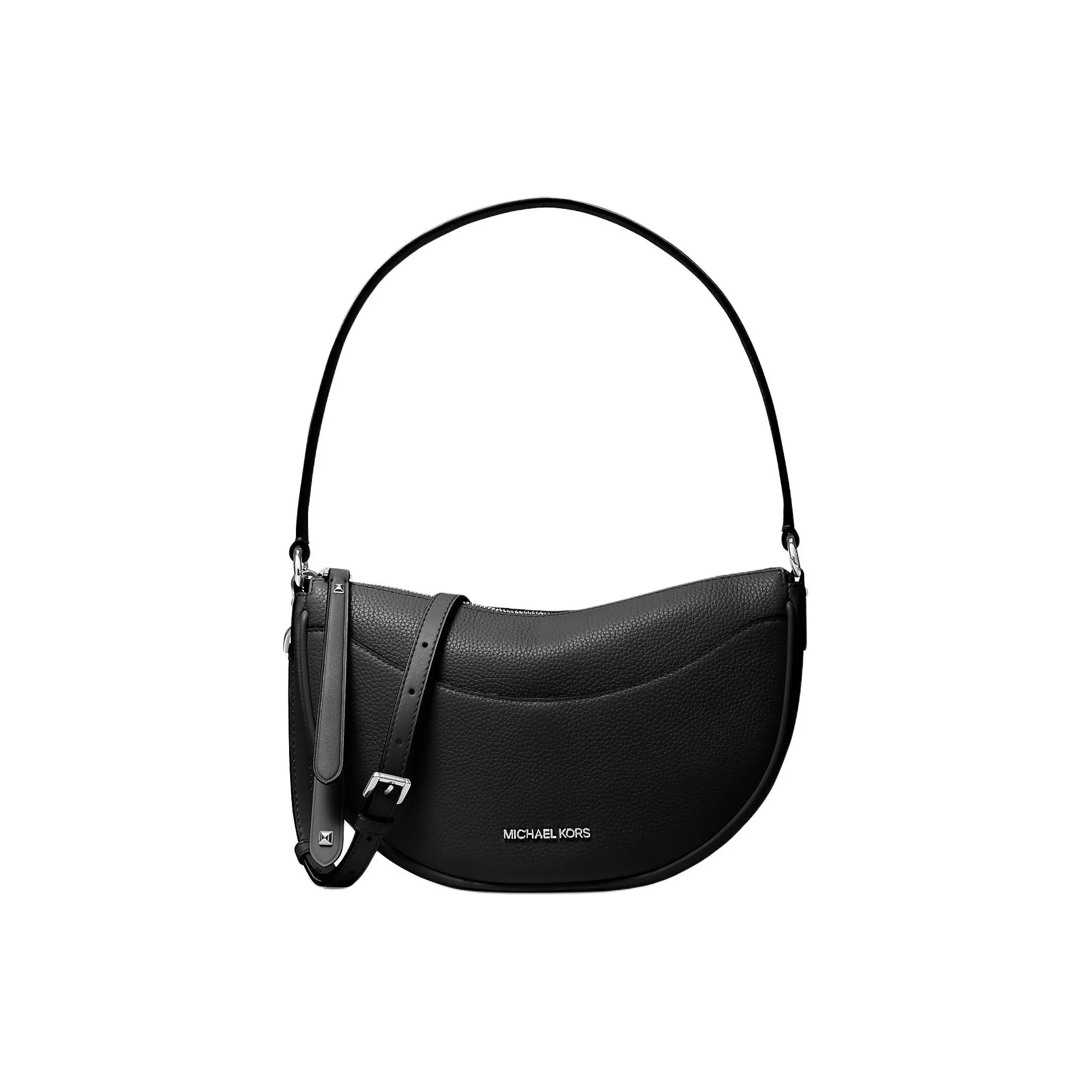MICHAEL KORS Dover Leather Handbag, Shoulder Bag, Crossbody Bag Medium Women's Black