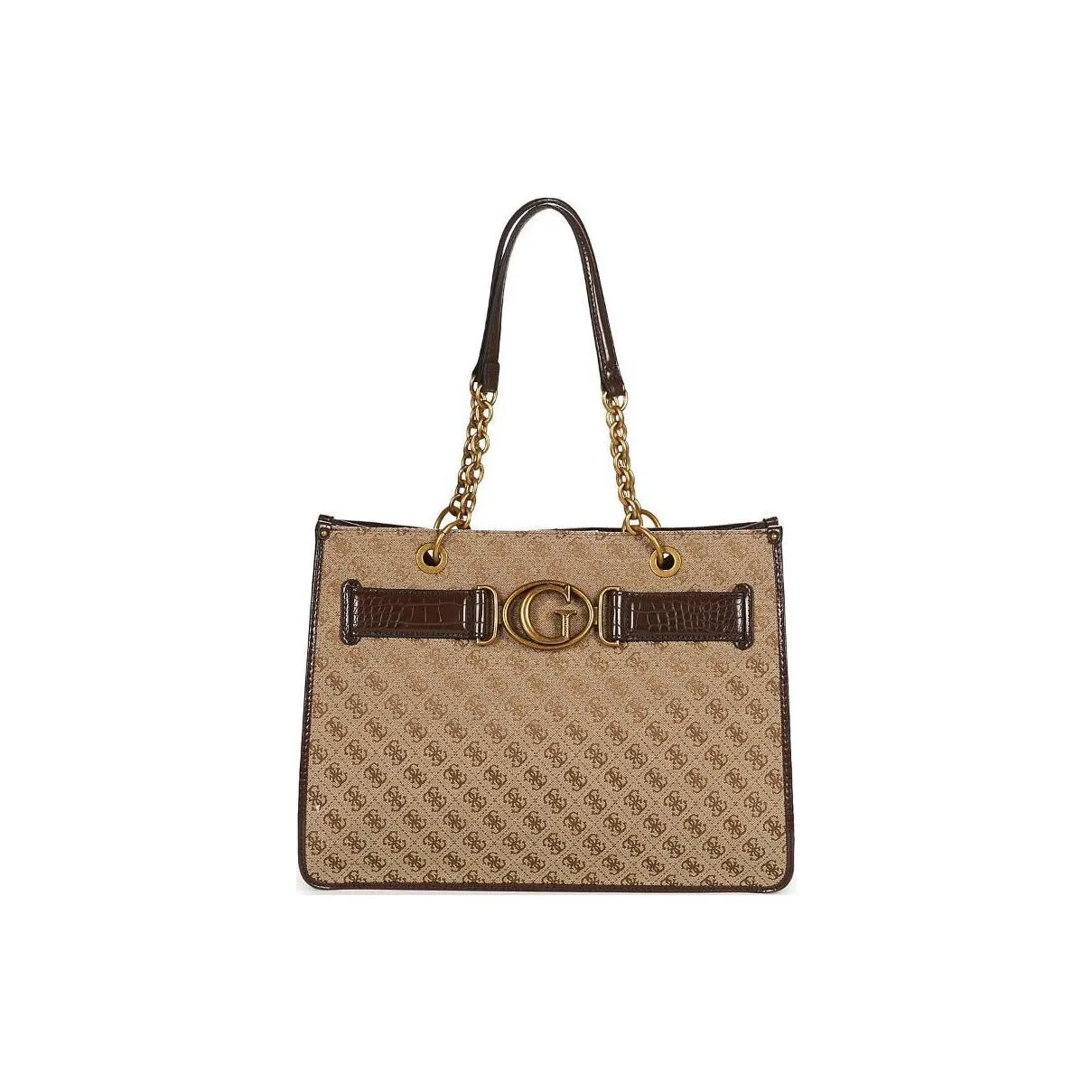 GUESS Eco Leather One Shoulder Handbag Tubas Women's Brown