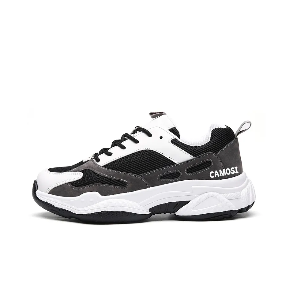CAMOSI Trendy Lace-Up Comfortable And Versatile Cushioning Low-Top Chunky Sneakers Unisex