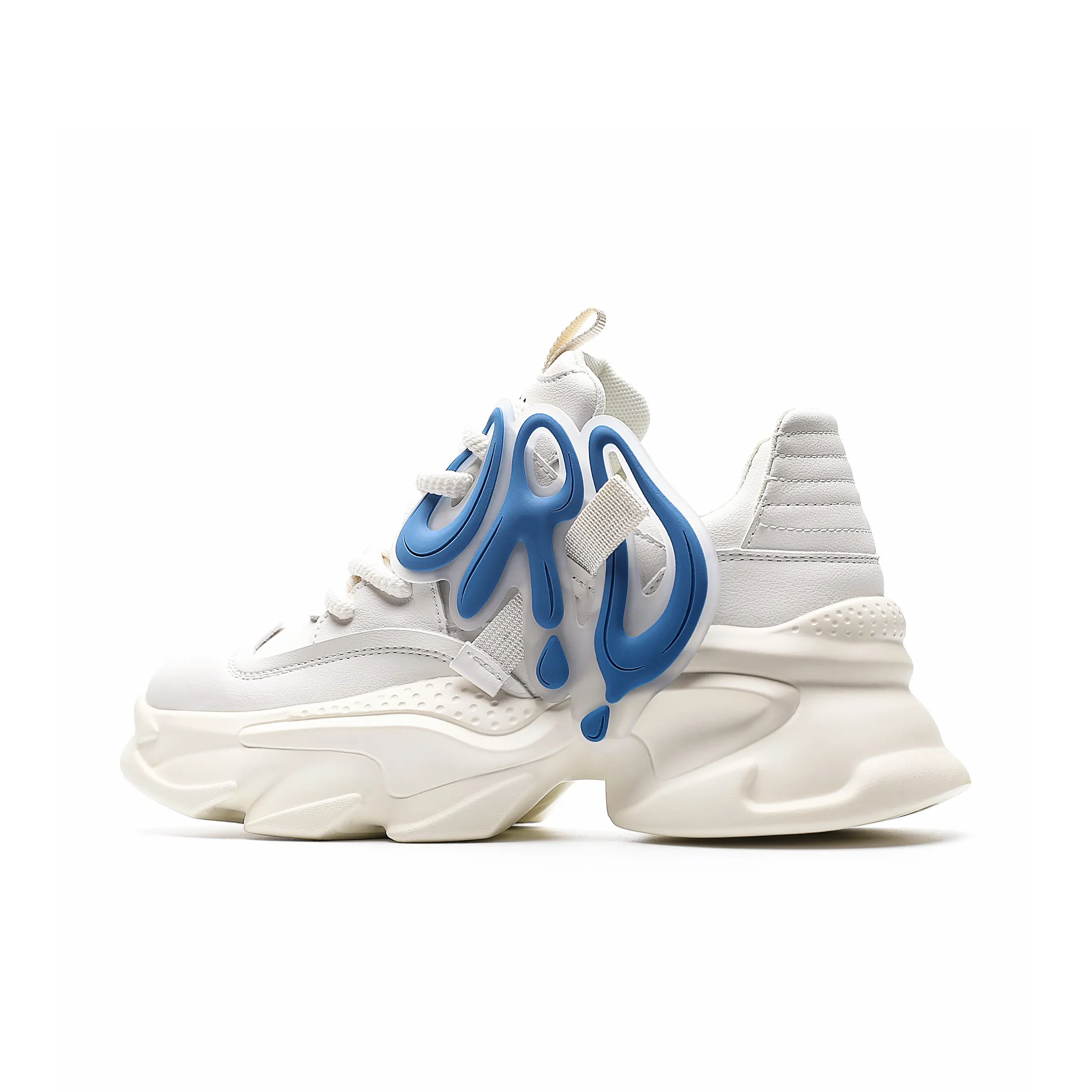 ORD Wear-resistant Lightweight Breathable And Non-slip. Low-Top Chunky Sneakers 6cm Unisex White