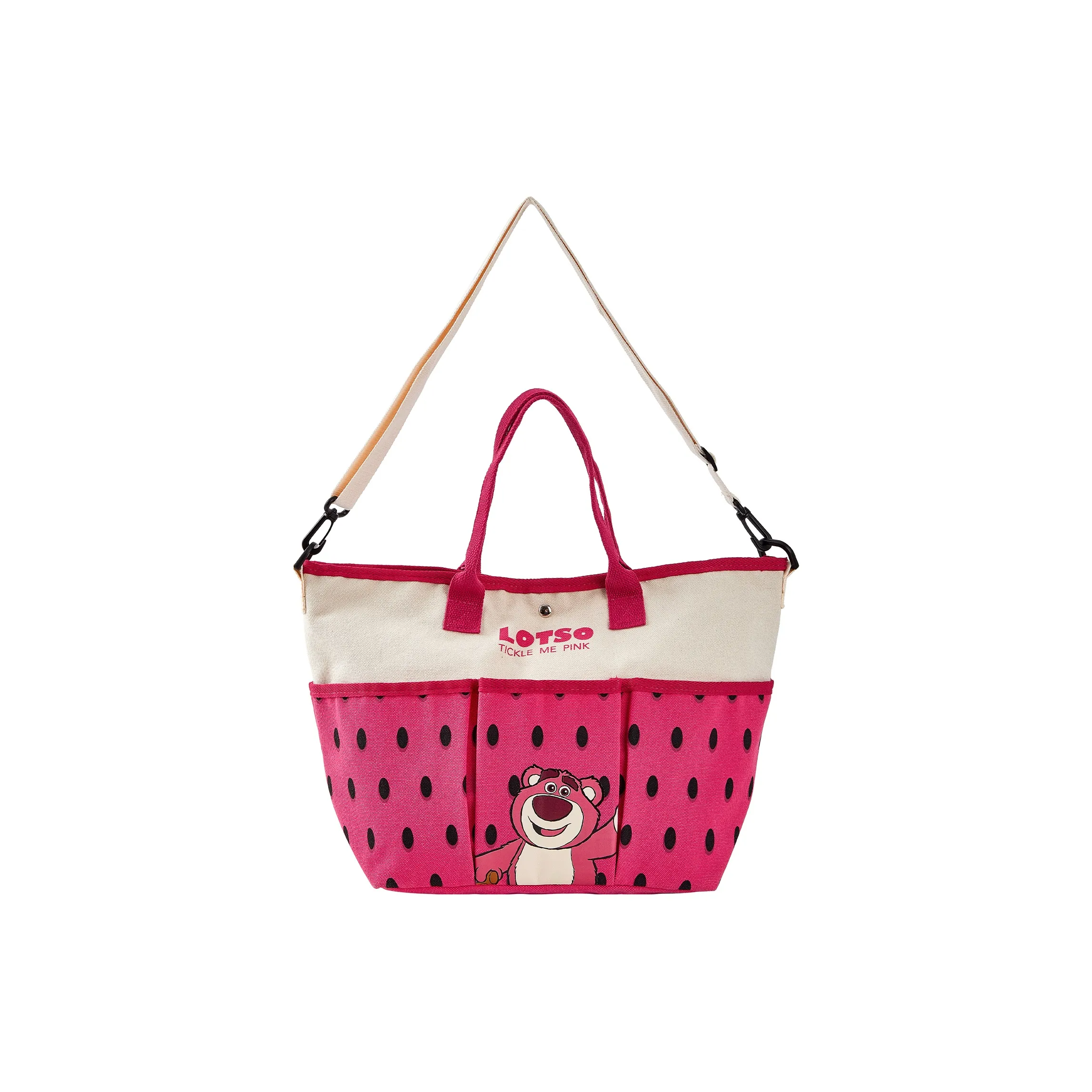 Disney Lotso Collection Toy Story Collection Холст Сумка через плечо Холст Сумка Обычная Сумка Женская Розовая Красная Синяя